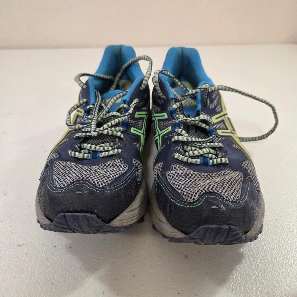 ASICS Gel-Kahana 7 Womens Trail Running Shoes Navy Blue Neon Yellow T4G6N Size 7